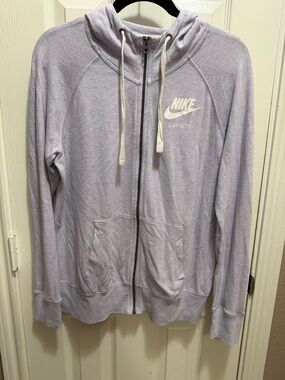 Nike Light Lavender Zip Hoodie with White Logo